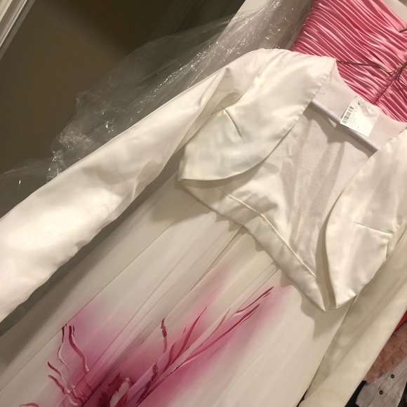 White and pink prom dress - Picture 6 of 6